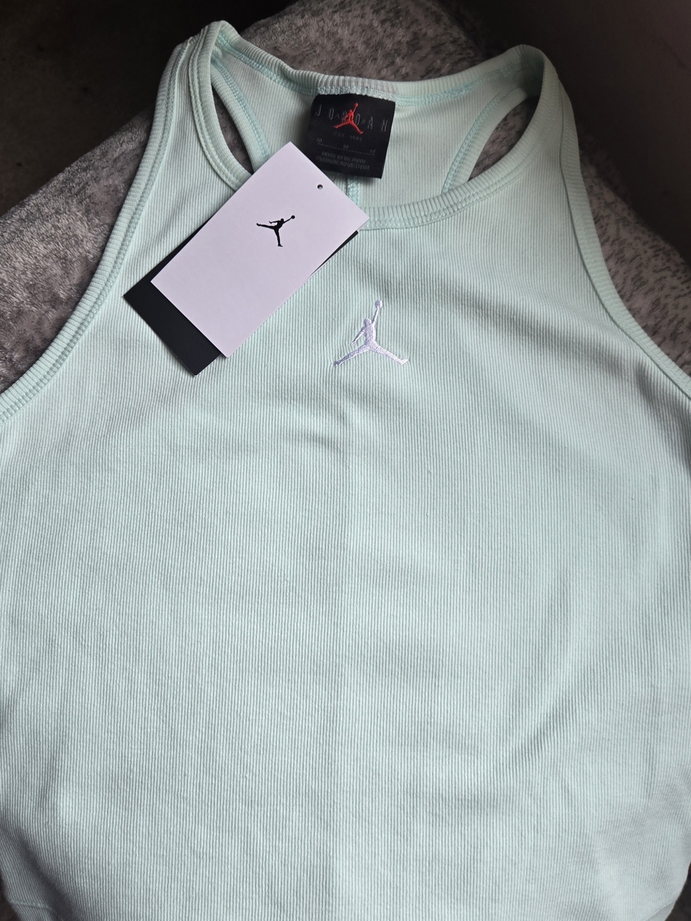 NWT Jordan Essentials Tank Ribbed Green Women's Medium